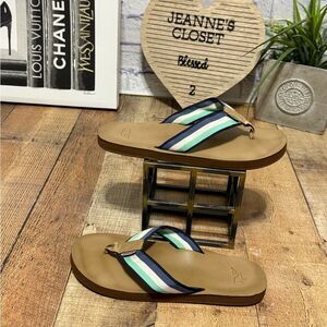 Vineyard Vines Men’s size 11 flip flops Grosgrain Ribbon‎